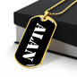Alan v3 - 18k Gold Finished Luxury Dog Tag Necklace