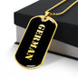 German v2 - 18k Gold Finished Luxury Dog Tag Necklace