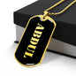 Abdul v2 - 18k Gold Finished Luxury Dog Tag Necklace