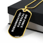 Air Force Veteran's Grandmother v3 - 18k Gold Finished Luxury Dog Tag Necklace