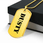 Dusty - 18k Gold Finished Luxury Dog Tag Necklace