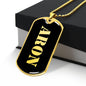 Aron v2 - 18k Gold Finished Luxury Dog Tag Necklace