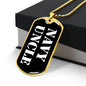 Navy Uncle v3 - 18k Gold Finished Luxury Dog Tag Necklace