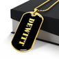 Dewitt v2 - 18k Gold Finished Luxury Dog Tag Necklace