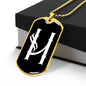 Initial H v001-33 - 18k Gold Finished Luxury Dog Tag Necklace