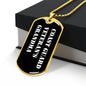 Coast Guard Veteran's Grandma v3 - 18k Gold Finished Luxury Dog Tag Necklace