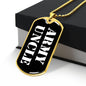 Army Uncle v3 - 18k Gold Finished Luxury Dog Tag Necklace