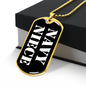 Navy Niece v3 - 18k Gold Finished Luxury Dog Tag Necklace
