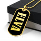 Elva v02 - 18k Gold Finished Luxury Dog Tag Necklace