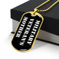 Military Veteran's Mother v3 - 18k Gold Finished Luxury Dog Tag Necklace