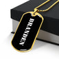 Branden v3 - 18k Gold Finished Luxury Dog Tag Necklace