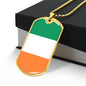 Irish Flag - 18k Gold Finished Luxury Dog Tag Necklace
