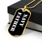 Navy Father v3 - 18k Gold Finished Luxury Dog Tag Necklace