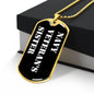 Navy Veteran's Sister v3 - 18k Gold Finished Luxury Dog Tag Necklace