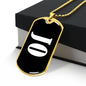 Jo v01w - 18k Gold Finished Luxury Dog Tag Necklace