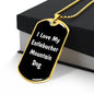 Love My Entlebucher Mountain Dog v6 - 18k Gold Finished Luxury Dog Tag Necklace