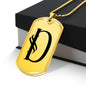 Initial D v001-31 - 18k Gold Finished Luxury Dog Tag Necklace