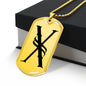 Initial X v001-31 - 18k Gold Finished Luxury Dog Tag Necklace