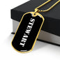 Stewart v3 - 18k Gold Finished Luxury Dog Tag Necklace