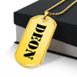 Deon - 18k Gold Finished Luxury Dog Tag Necklace