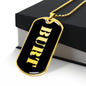 Burt v2 - 18k Gold Finished Luxury Dog Tag Necklace