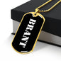 Brant v3 - 18k Gold Finished Luxury Dog Tag Necklace