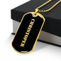Christoper v2 - 18k Gold Finished Luxury Dog Tag Necklace
