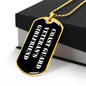Coast Guard Veteran's Girlfriend v3 - 18k Gold Finished Luxury Dog Tag Necklace