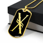 Initial X v001-32 - 18k Gold Finished Luxury Dog Tag Necklace