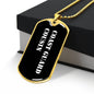 Coast Guard Cousin v3 - 18k Gold Finished Luxury Dog Tag Necklace