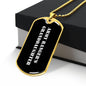 Army Ranger's Granddaughter v3 - 18k Gold Finished Luxury Dog Tag Necklace