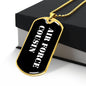Air Force Cousin v3 - 18k Gold Finished Luxury Dog Tag Necklace