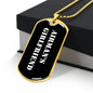 Airman's Girlfriend v3 - 18k Gold Finished Luxury Dog Tag Necklace
