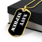 Navy Nephew v3 - 18k Gold Finished Luxury Dog Tag Necklace