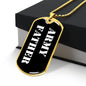 Army Father v3 - 18k Gold Finished Luxury Dog Tag Necklace