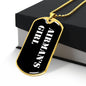 Airman's Girl v3 - 18k Gold Finished Luxury Dog Tag Necklace