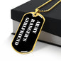 Army Ranger's Girlfriend v3 - 18k Gold Finished Luxury Dog Tag Necklace