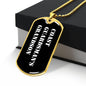 Coast Guardsman's Grandson v3 - 18k Gold Finished Luxury Dog Tag Necklace