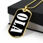 Ola v03 - 18k Gold Finished Luxury Dog Tag Necklace