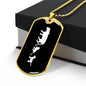 Mama Lioness With 2 Cubs v3 - 18k Gold Finished Luxury Dog Tag Necklace