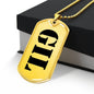 Gil - 18k Gold Finished Luxury Dog Tag Necklace