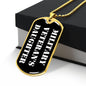 Military Veteran's Daughter v3 - 18k Gold Finished Luxury Dog Tag Necklace