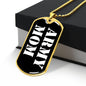Army Mom v3 - 18k Gold Finished Luxury Dog Tag Necklace