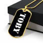 Toby v3 - 18k Gold Finished Luxury Dog Tag Necklace
