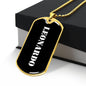 Leonardo v3 - 18k Gold Finished Luxury Dog Tag Necklace