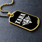 Tara v03a - 18k Gold Finished Luxury Dog Tag Necklace
