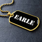 Earle v3 - 18k Gold Finished Luxury Dog Tag Necklace