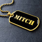 Mitch v2 - 18k Gold Finished Luxury Dog Tag Necklace