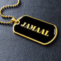 Jamaal v2 - 18k Gold Finished Luxury Dog Tag Necklace