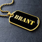 Brant v2 - 18k Gold Finished Luxury Dog Tag Necklace
